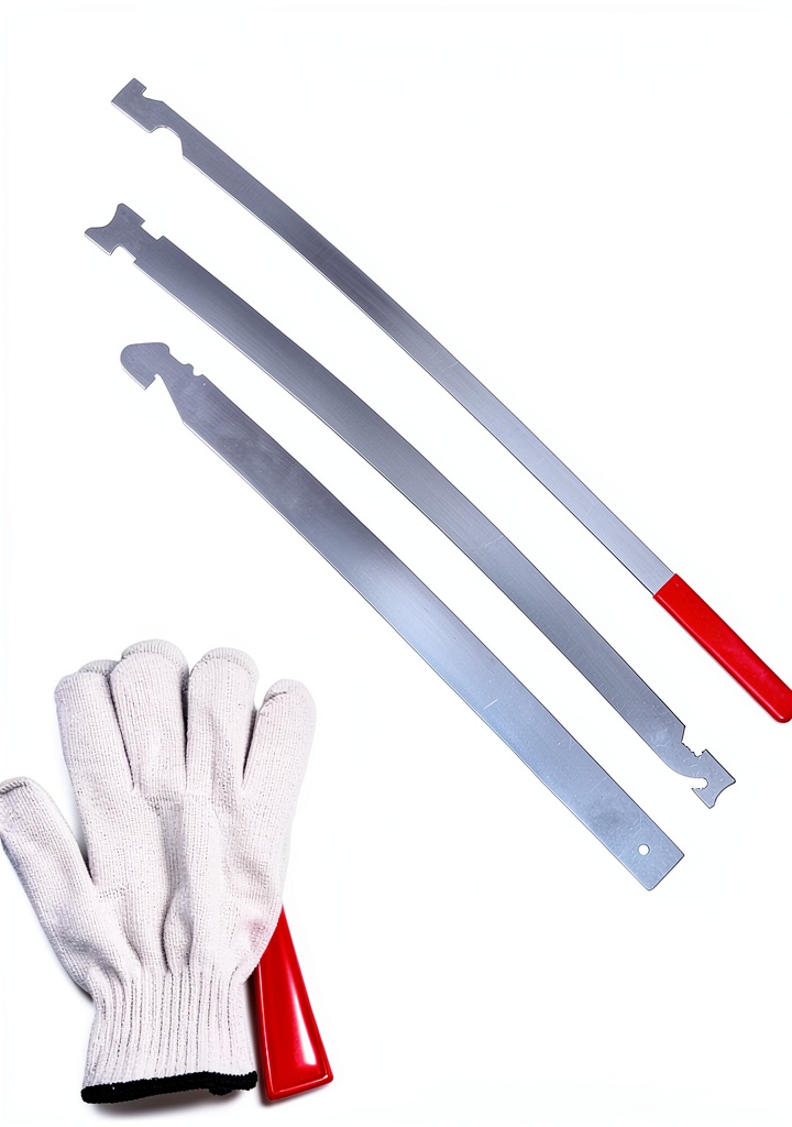 Installing SINKHANUN Brake Flaring Tool Nickel-Plated Spring Steel on a wooden workbench