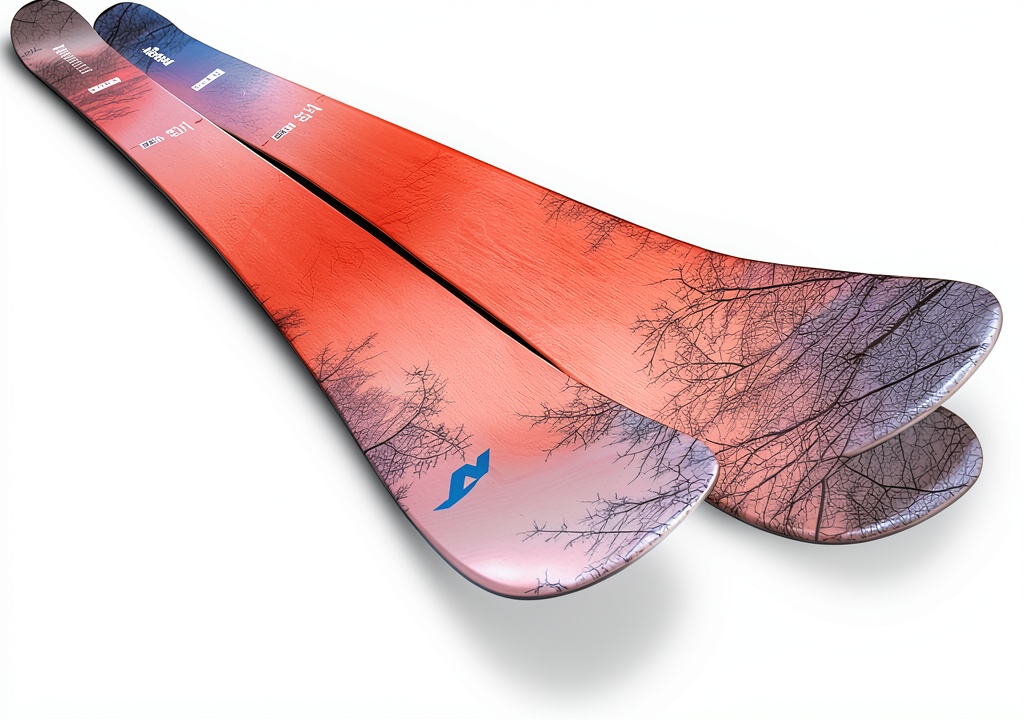 Nordica downhill ski carving on a groomed slope