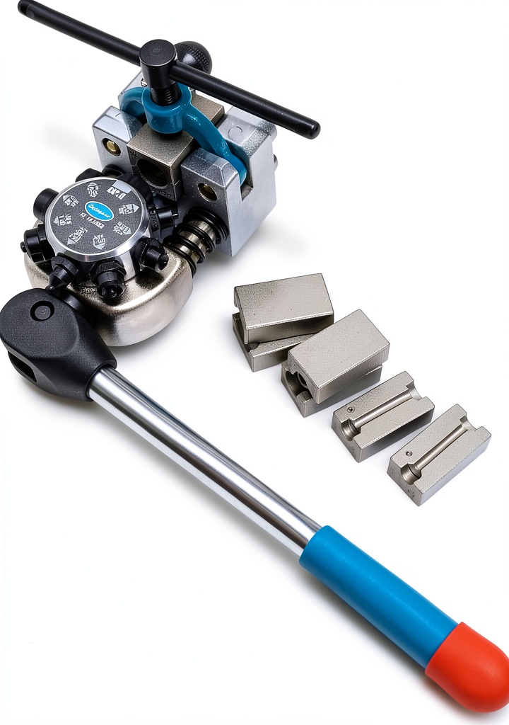 Eastwood brake flaring tool being used on a car brake line