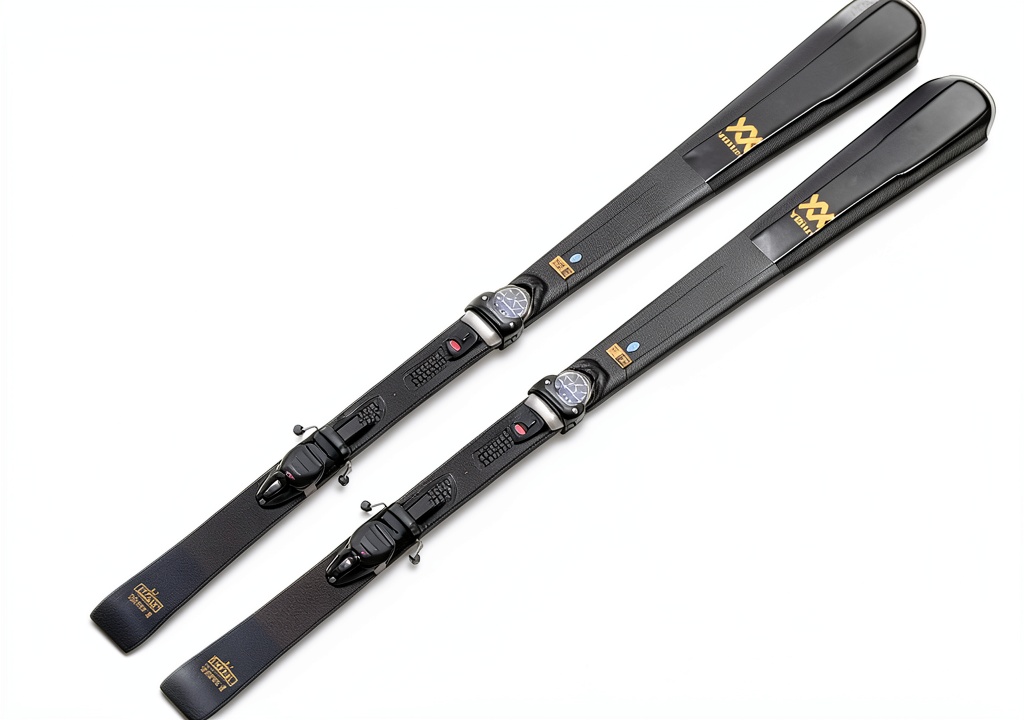 Volkl Flair 7.2 women's skis on a snowy mountain slope