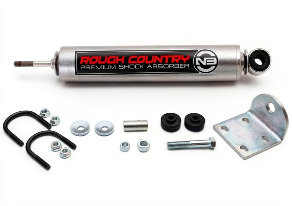 Front Steering Stabilizer Rough Country Chrome-0