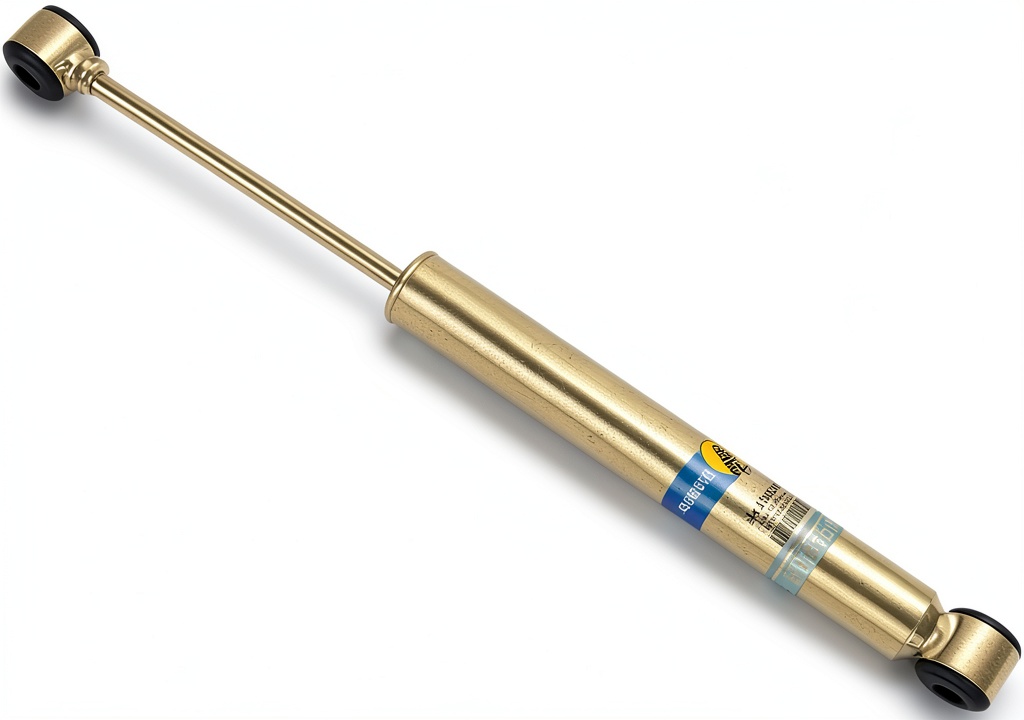 Bilstein steering dampers installed on a Jeep Wrangler front suspension