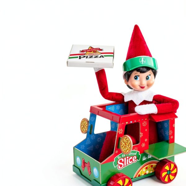Elf on the Shelf Pizza Props Kit The Lumistella Toy Truck Set-6