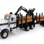 TOMY Big Farm Logging Truck Toy with Lights Sounds and Crane for Kids-0