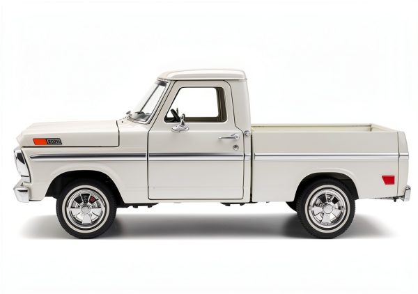 Motormax 1:24 Die-Cast Metal Pickup Truck Toy – White Classic-1