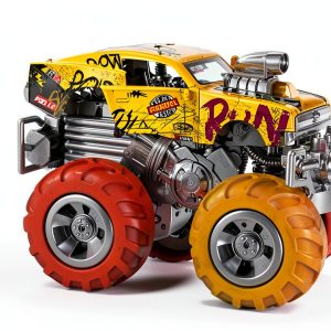 DIY Toy Car Set Cheerful Toys – Metal Body, Rubber Wheels, Pull‑Back-0