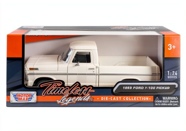 Motormax 1:24 Die-Cast Metal Pickup Truck Toy – White Classic-7