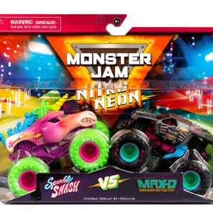 Spin Master Monster Jam Nitro Neon 1:64 Scale 2-Pack Monster Trucks-0