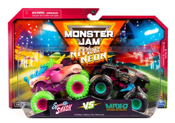 Spin Master Monster Jam Nitro Neon 1:64 Scale 2-Pack Monster Trucks-0