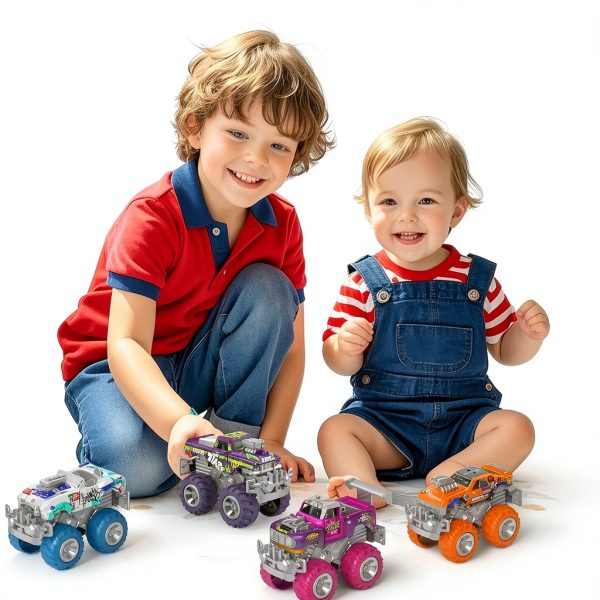DIY Toy Car Set Cheerful Toys – Metal Body, Rubber Wheels, Pull‑Back-4