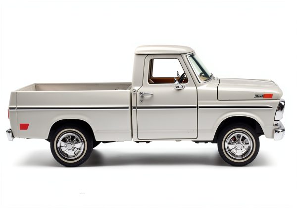 Motormax 1:24 Die-Cast Metal Pickup Truck Toy – White Classic-2