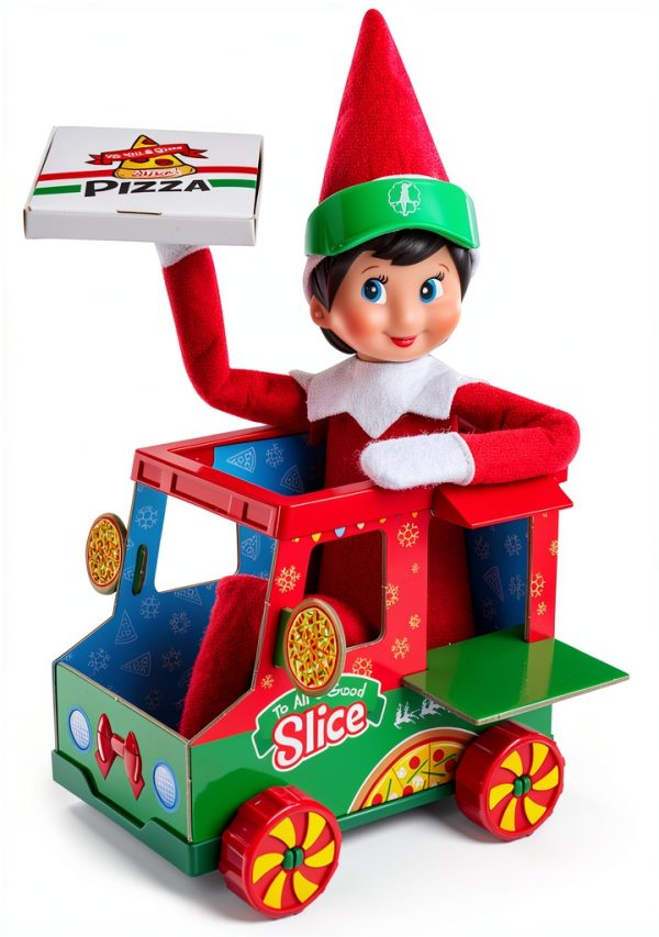 Elf on the Shelf Pizza Props Kit The Lumistella Toy Truck Set-3