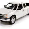 Diecast Metal Pickup Truck Motormax White 1/25 Scale Opening Doors-0