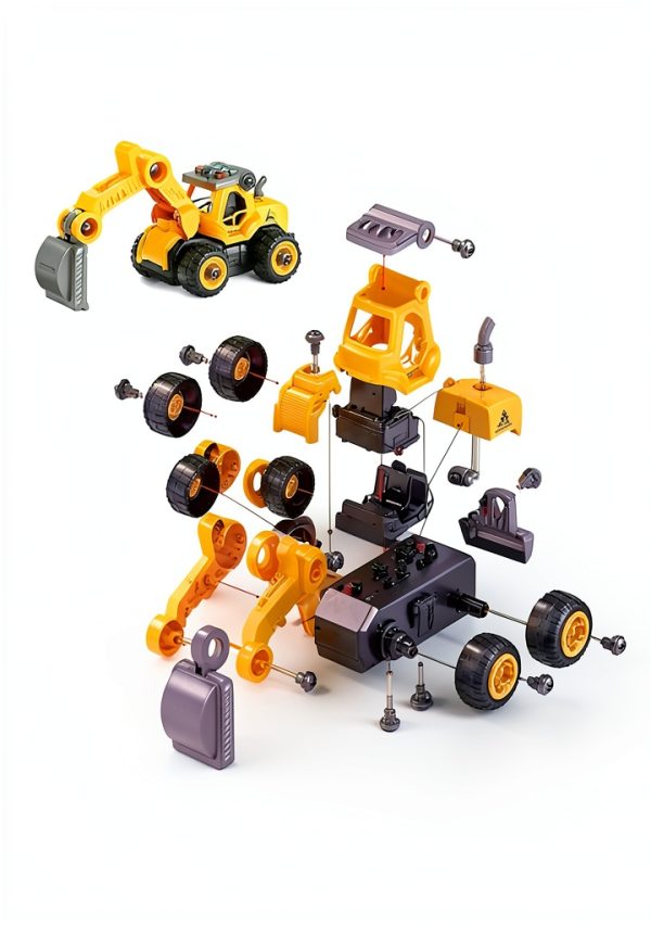 USA Toyz 4-in-1 STEM RC Truck Building Set with Rechargeable Battery-4