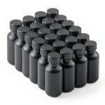 1 oz Glass Bottle by The Bottle Depot Boston Round Black Frosted-0