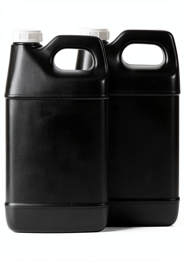 2.5 gallon HDPE jug, Priority Plastics F style container, white cap-0