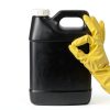 2.5 gallon HDPE jug, Priority Plastics F style container, white cap-5