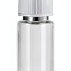 uxcell Plastic Lab Chemical Reagent Bottle, 10ml/0.34oz Wide Mouth Sample Sealing Liquid Storage Container, Transparent 20pcs-0