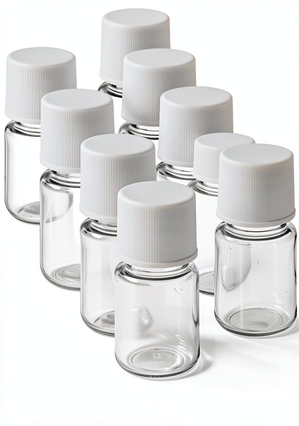 uxcell Plastic Lab Chemical Reagent Bottle 5ml Wide Mouth Transparent-0