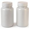 uxcell 2Pcs 250ml Plastic Wide Mouth Laboratory Reagent Bottle White-0