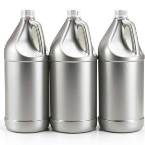 Hoolerry 1 Gallon Plastic Jug 8 Pack Clear HDPE Leak-Resistant Lids-0