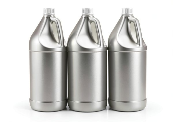 Hoolerry 1 Gallon Plastic Jug 8 Pack Clear HDPE Leak-Resistant Lids-0