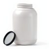 Hudson Exchange 1 Gallon Wide Mouth Plastic Jar with Cap, HDPE, Natural, 4 Pack-3