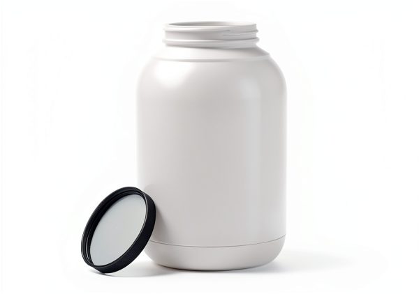 Hudson Exchange 1 Gallon Wide Mouth Plastic Jar with Cap, HDPE, Natural, 4 Pack-3