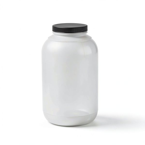 Hudson Exchange 1 Gallon Wide Mouth Plastic Jar with Cap, HDPE, Natural, 4 Pack-1